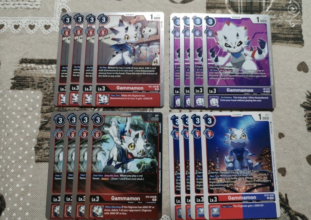 Base de Deck Gammamon – Digimon TCG (com suportes EX10)