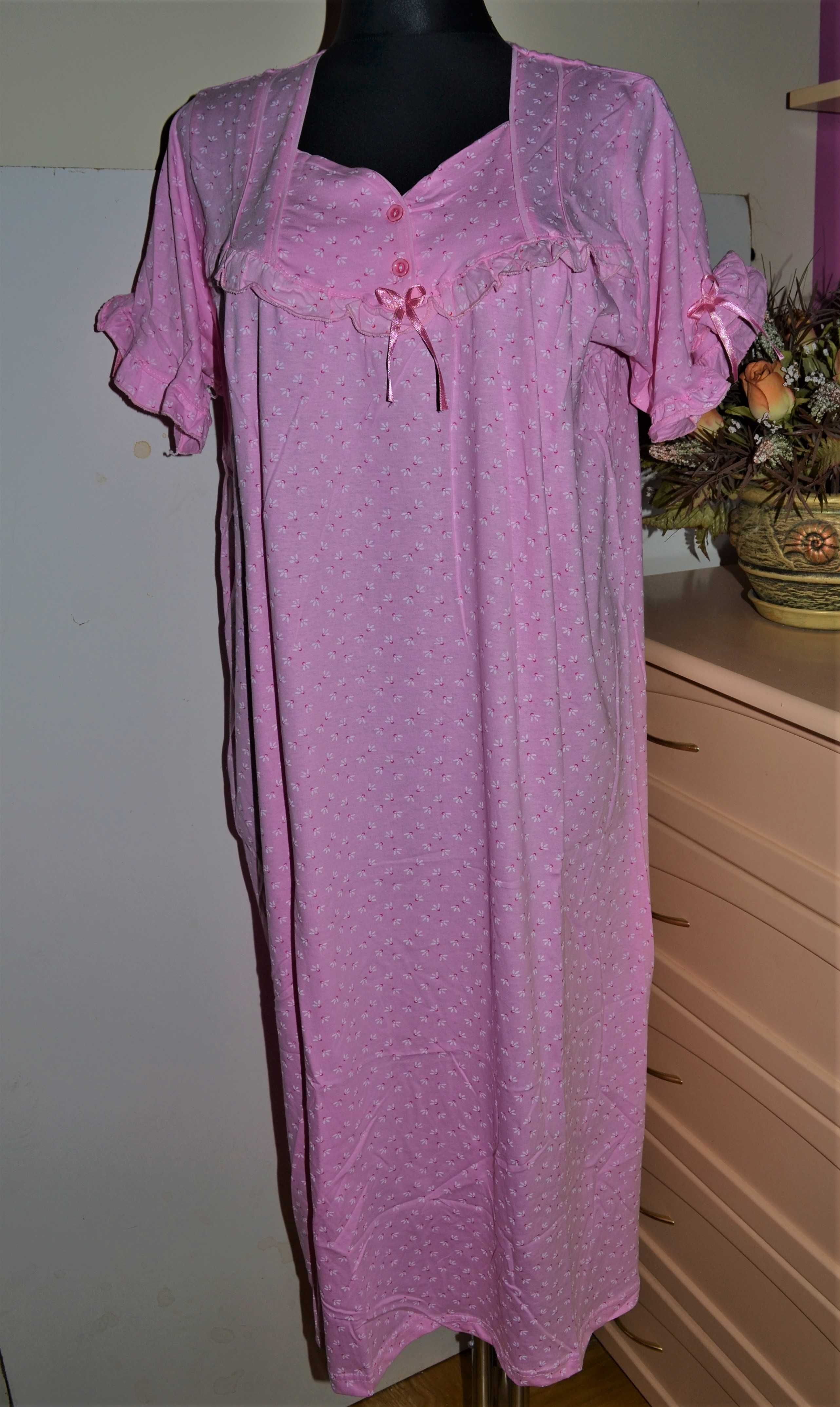 piękna długa koszula nocna -100% bawełna 6xl/50/54