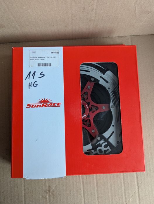 Kaseta SunRace CSMX80 | 11s | 11-50T | HG | 512g | czarna