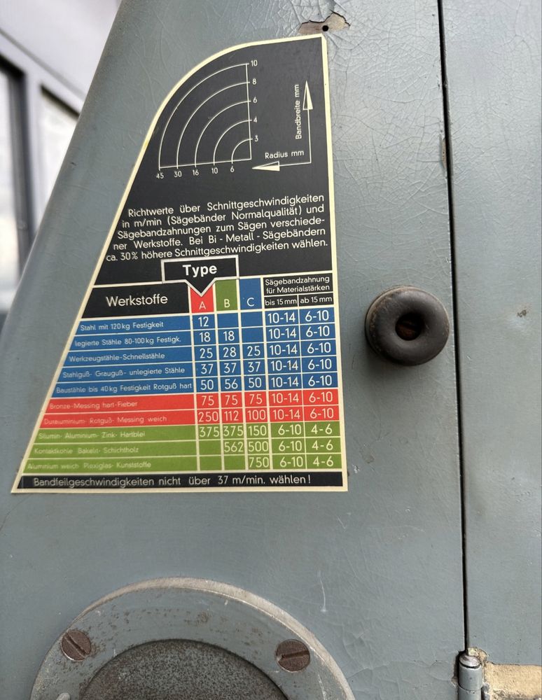 Piła taśmowa Mössner Rekord SM 420 Mössner Rekord SM 420