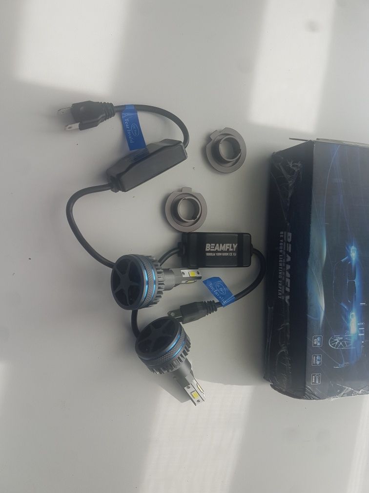 Do kolekcji - projektory BEAMFLY - led - ringi h7 - nowe - mocne