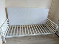Łóżko IKEA 200x90 z materacem metalowe białe