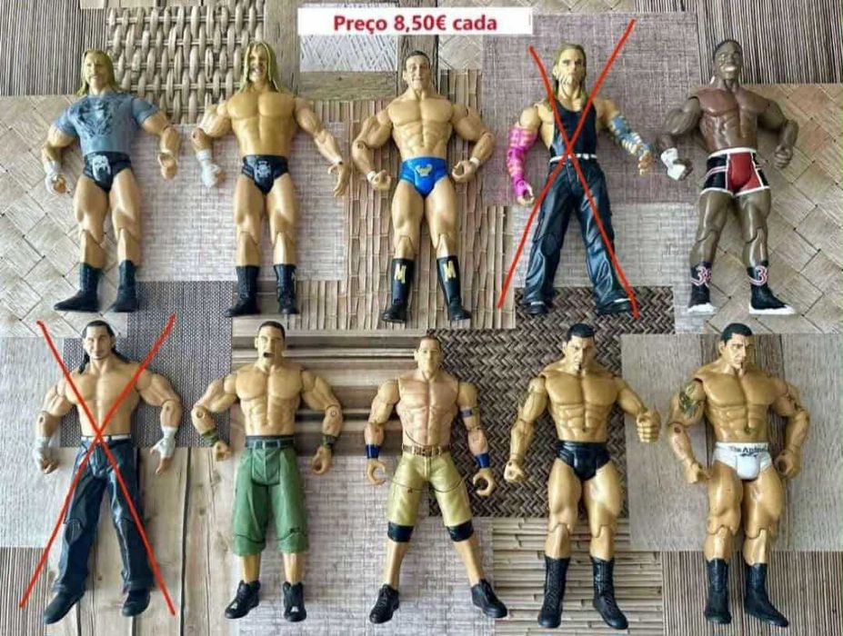 Bonecos wwe wrestling figuras ringues cintos titulo campeao brinquedos