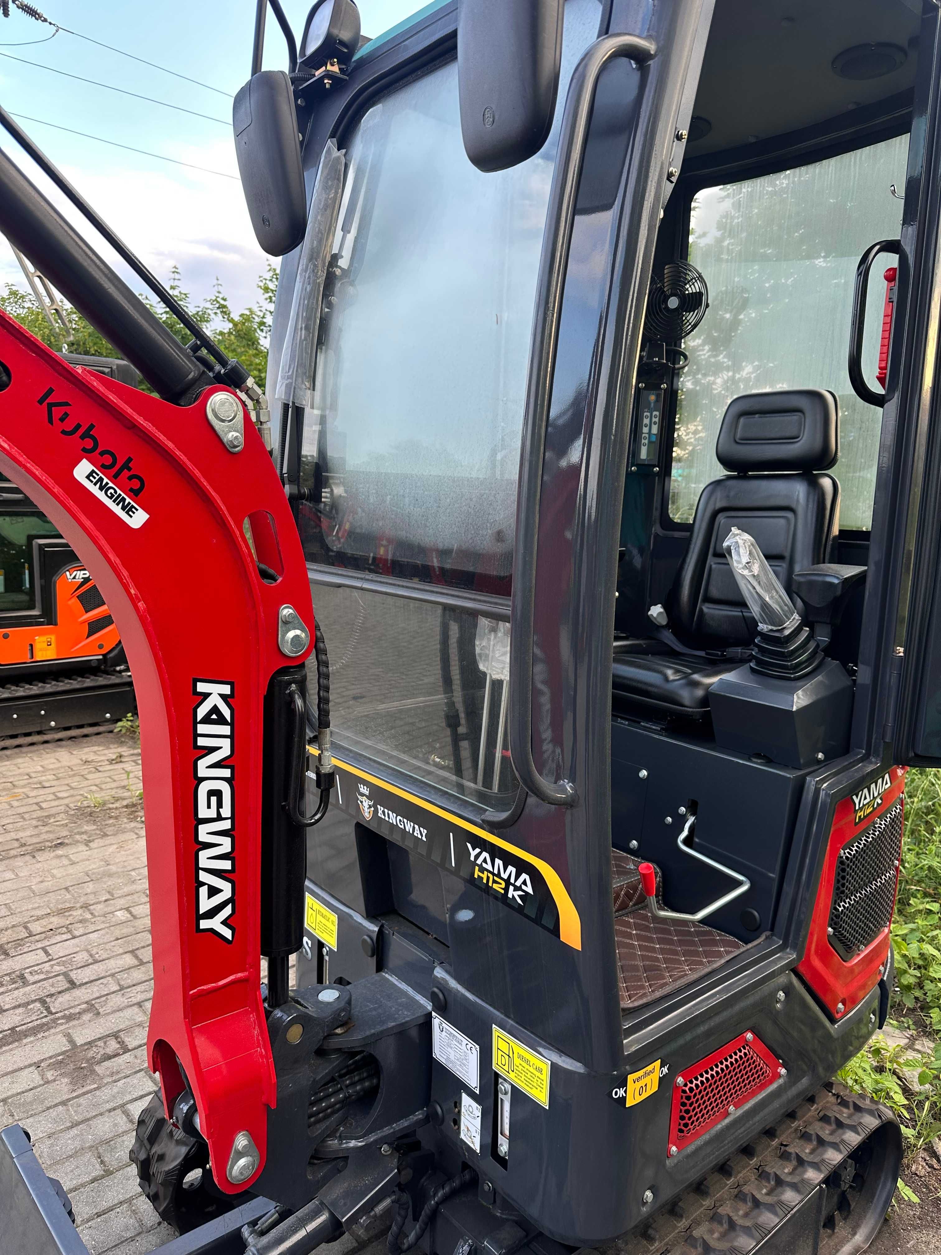 NOWA Minikoparka Kingway Yama R10K JOISTICKI Ramię SKR 3 ŁYŻKI 1200kg