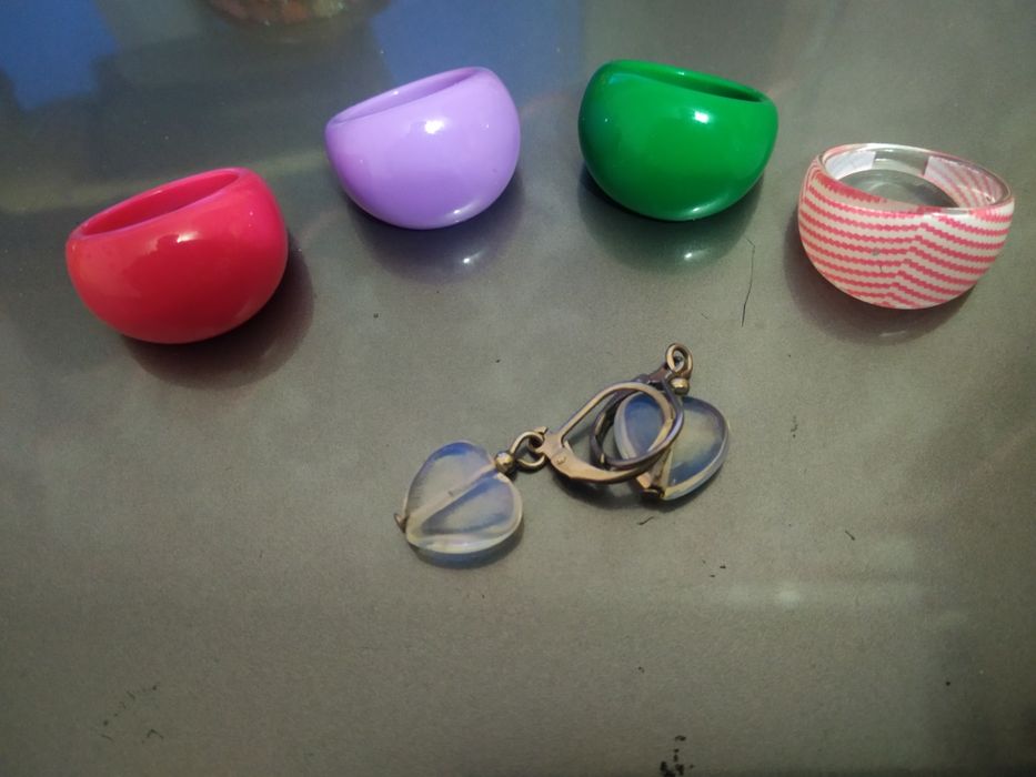 Cерьги  лунный камень, кольцо