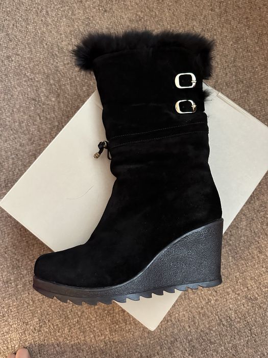Зимові жіночі сапожки,сапоги,черевикі з хутром з кроликом,чоботи