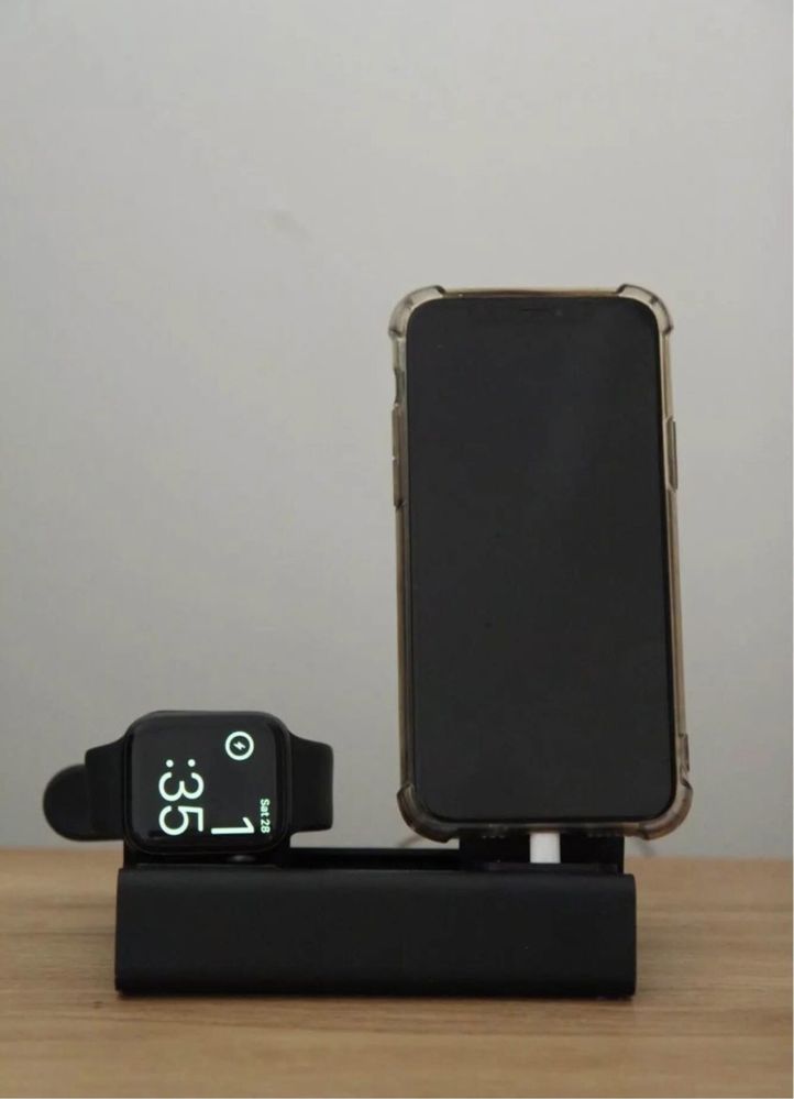 Vendo suporte Preto 3 em 1 - Iphone + Apple Watch + Ipods
