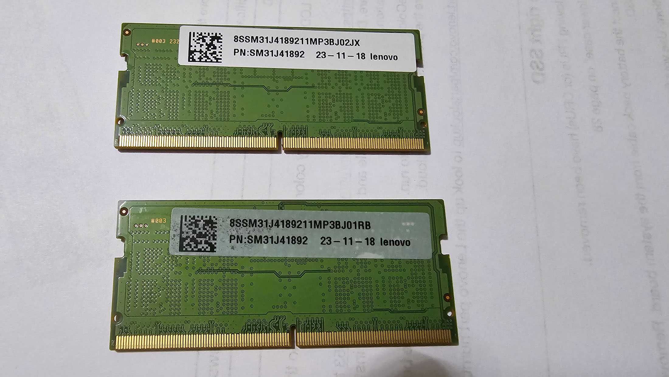 16GB RAM (2x 8GB) DDR5, SO-DIMM, SODIMM, 5600 MHz, Lenovo, Samsung