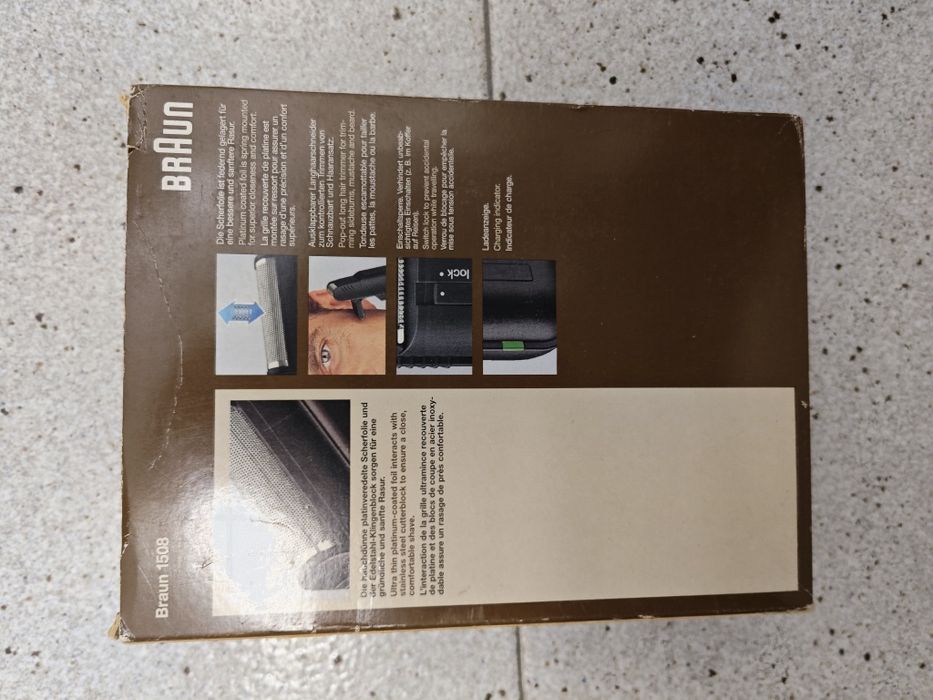 Máquina de barbear Alemã Vintage 1508 Braun 1000