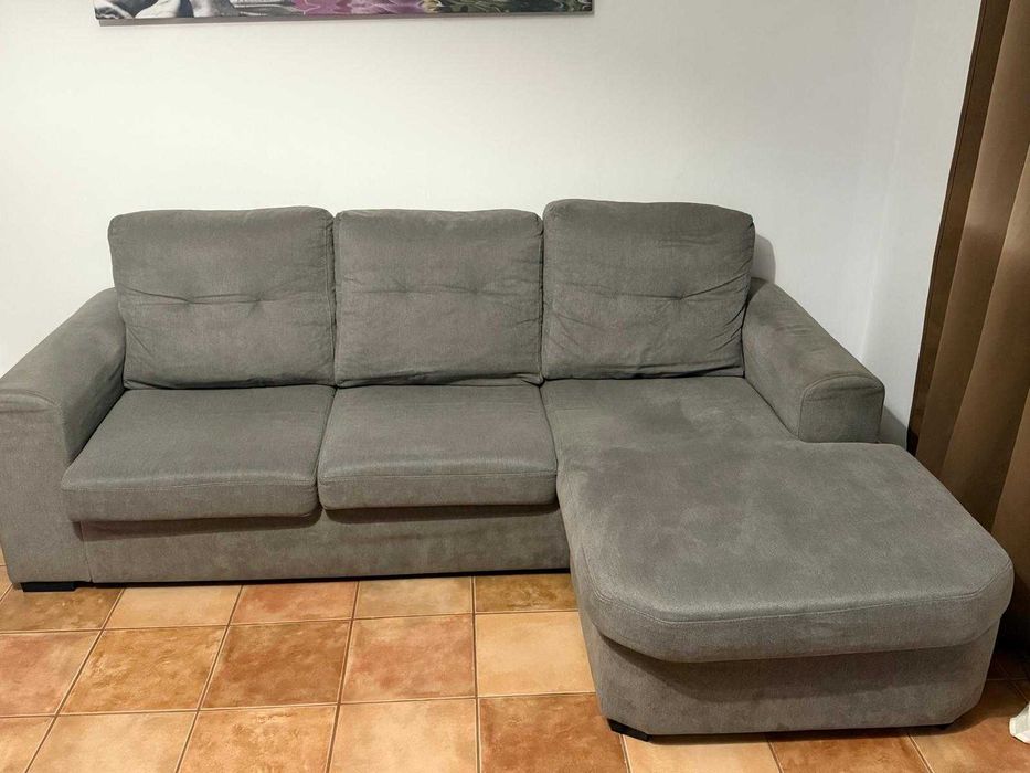 LSofa Cheise longe cinzento, sim novo