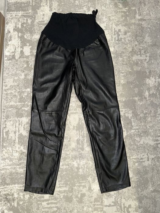 Штани для вагітних з еко шкіри