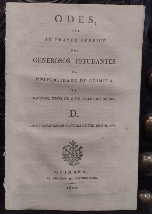 ODES, 1822 Universidade de Coimbra, Generosos Estudantes