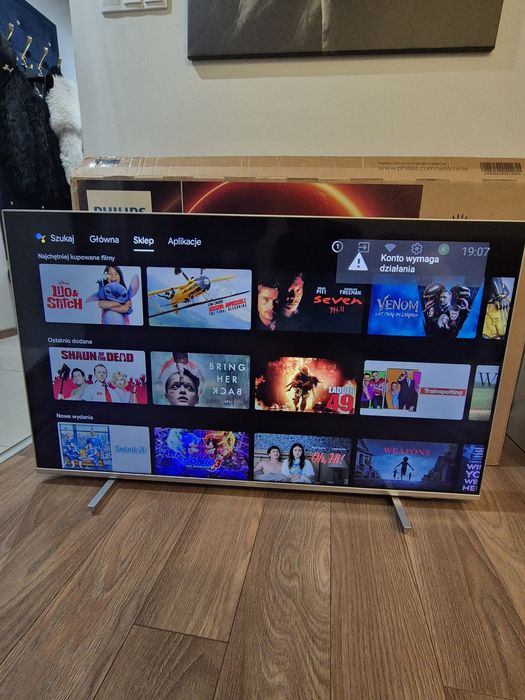 Telewizor philips 50 cali 4k Smart tv android 3 letni stan bdb
