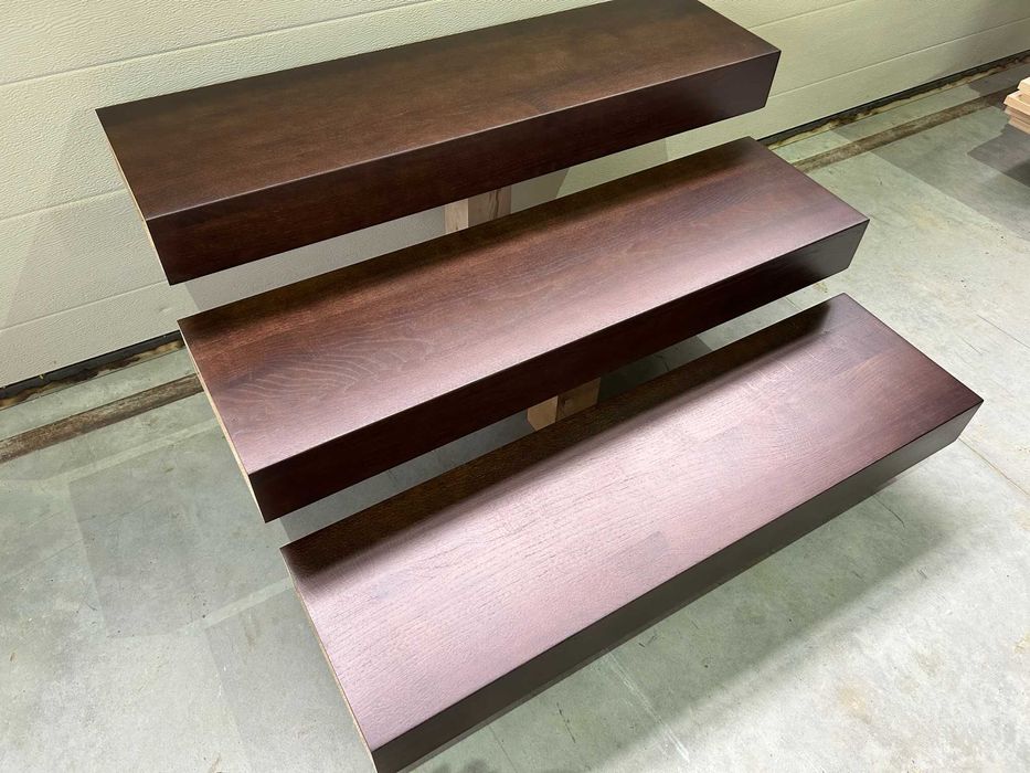 Stopnie półkowe dębowe orzech schody wspornikowe