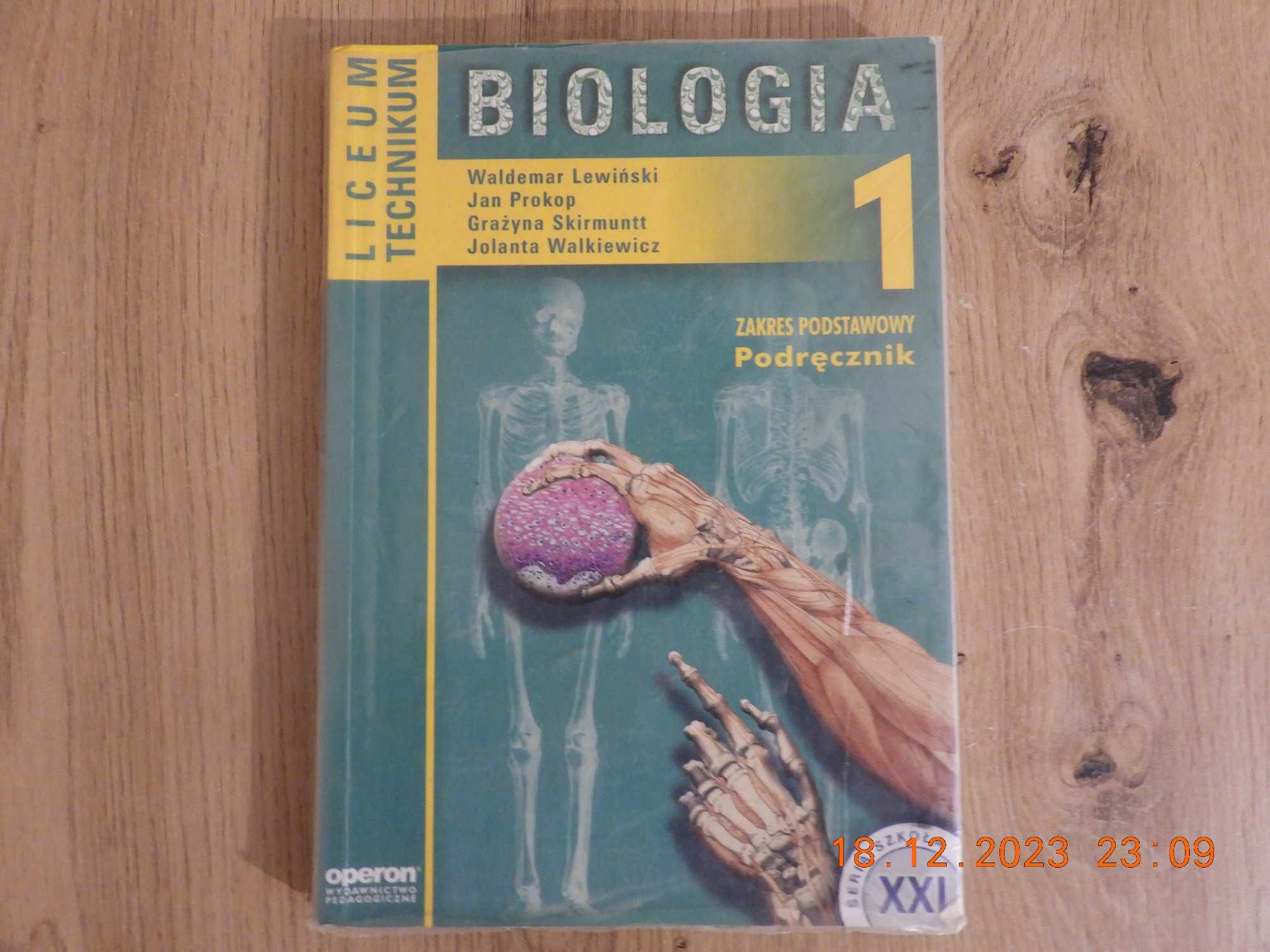 Biologia 1 - zakres podstawowy. Podręcznik. Lewiński Waldemar.