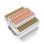 Bornes Duplos Calha DIN Weidmuller A2T 3.5mm de largura - Novos