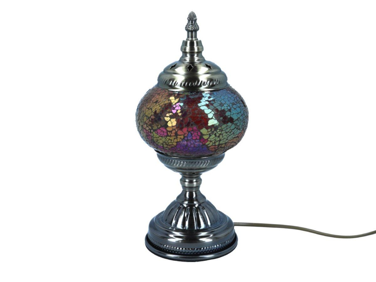 lampa stołowa - klosz pojedynczy, wielokolorowy