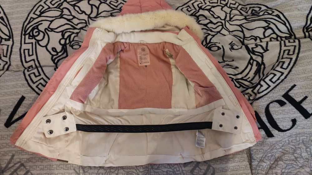 Kurtka zimowa dziecięca różowa rozmiar 110