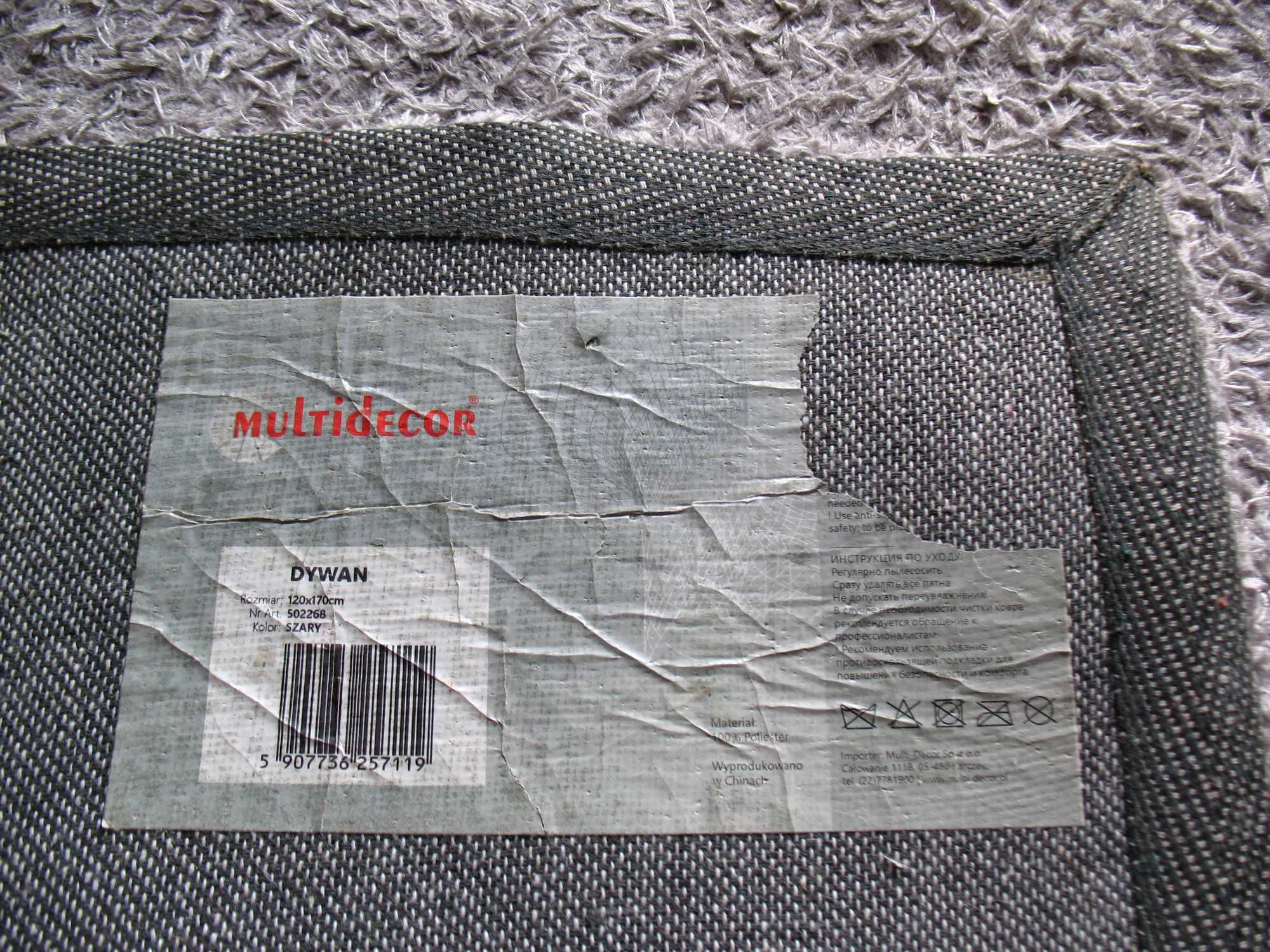 Szary dywan Multidecor 120x170 cm