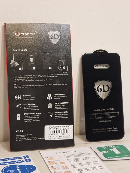 Hartowane szkło Full Glue 6D do IPHONE 12 MINI