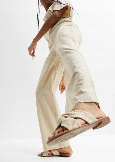 B.P.C kombinezon lniany piaskowy 44.