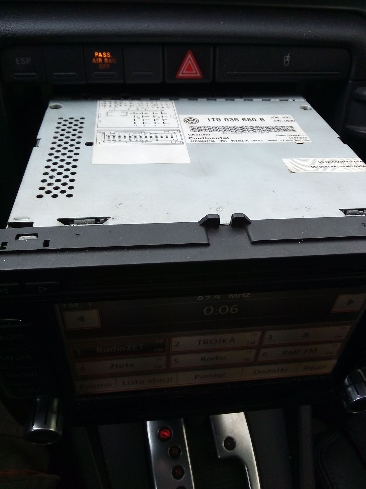Radio Navigacja DVD RSN-510 passat b6 b7 Touran Golf 6 T6 Toledo PL
