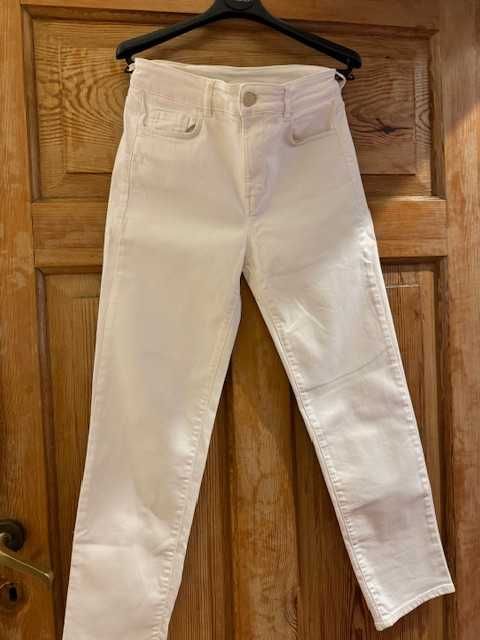 Massimo Dutti jeansy damskie 34 białe spodnie XS