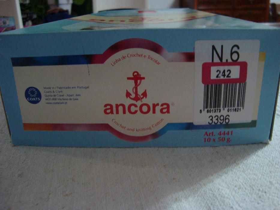 Linha para Crochet Ancora Nº 6 Vermelho novelo 50gr