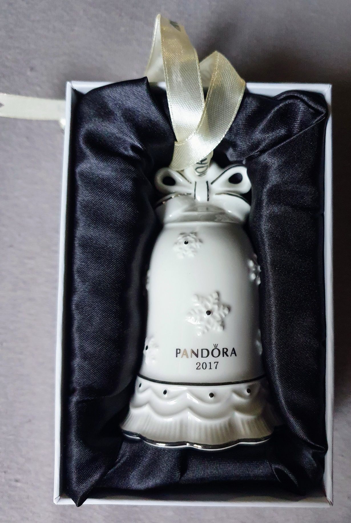PANDORA Oryginalny Dzwoneczek dzwonek z porcelany + torba prezentowa