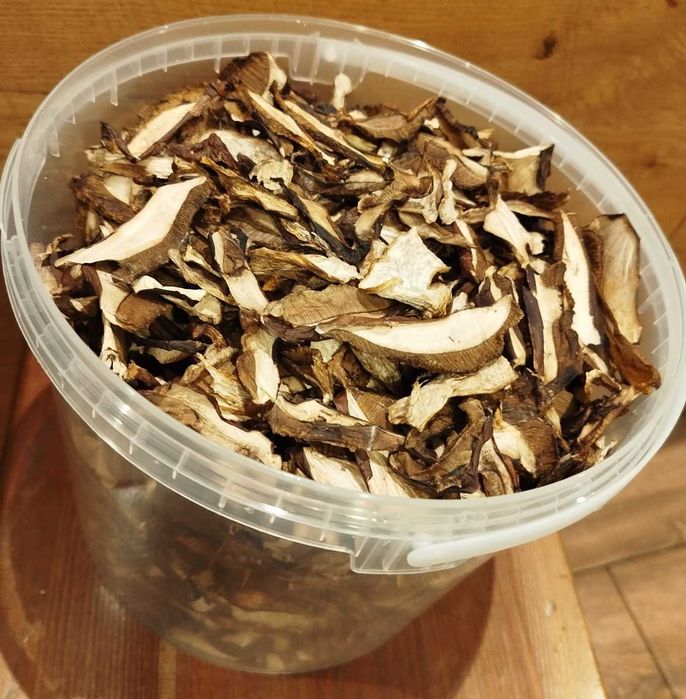 Podgrzybki suszone z atestem. Wiaderko 5 litrów