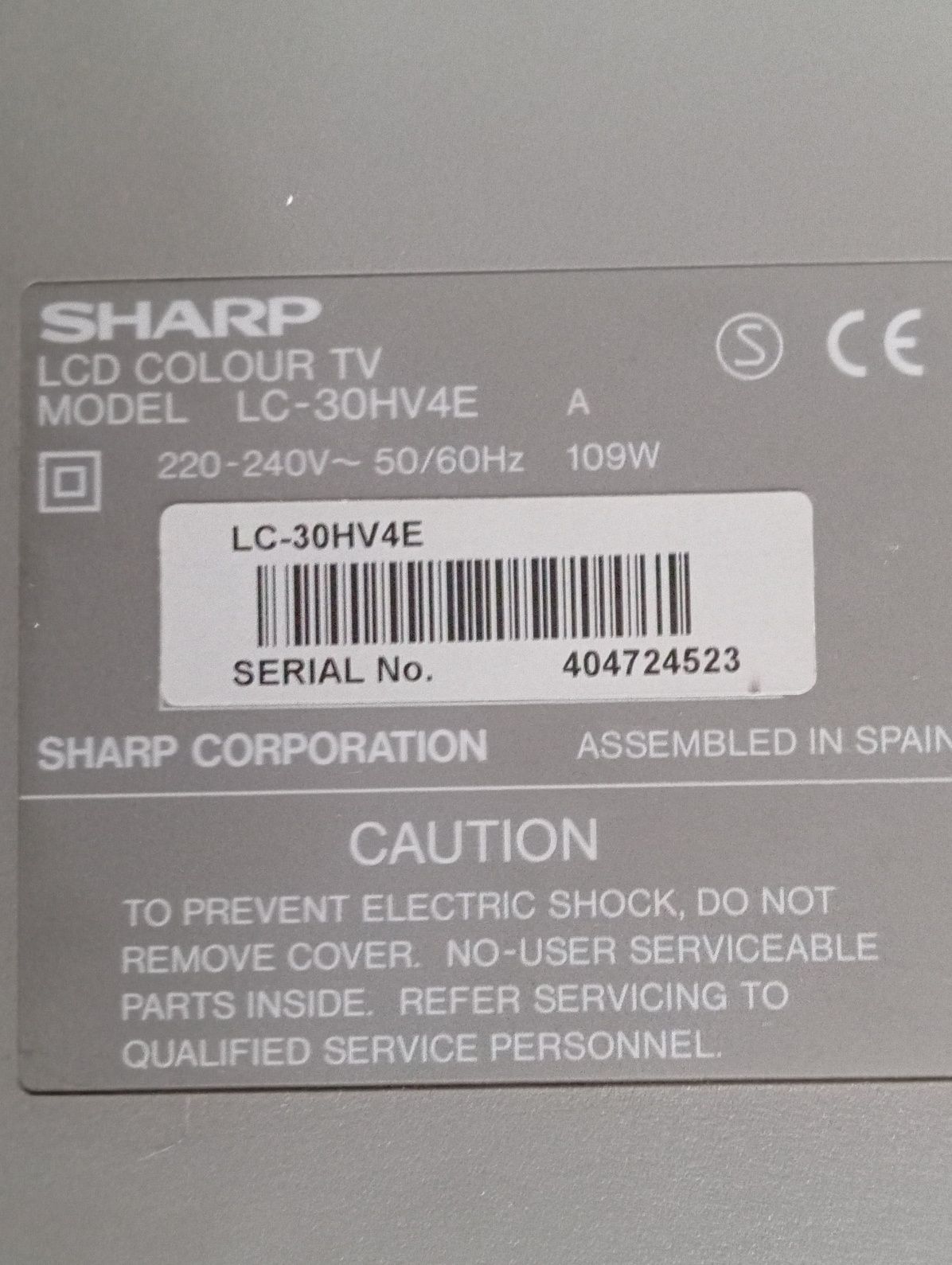 Sharp LCD Colour TV - LC-30HV4E ( avariada ) ( vendo ou troco )