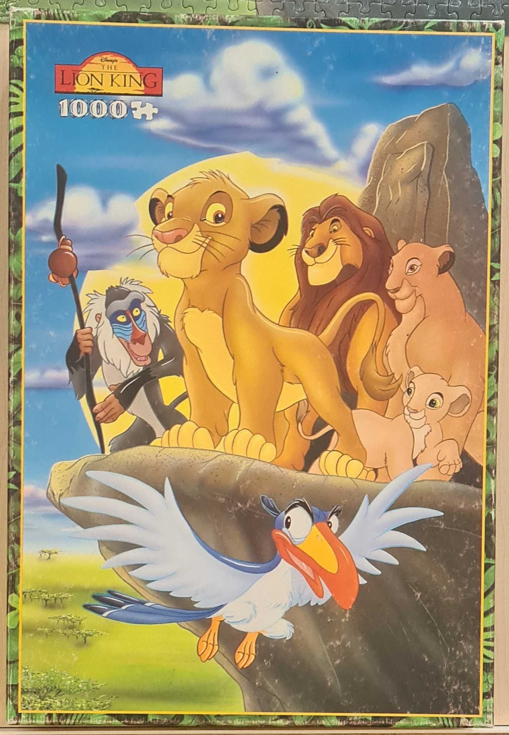 Puzzle Lion King Król Lew Jumbo 1000 el. stare PRL Unikat retro Disney