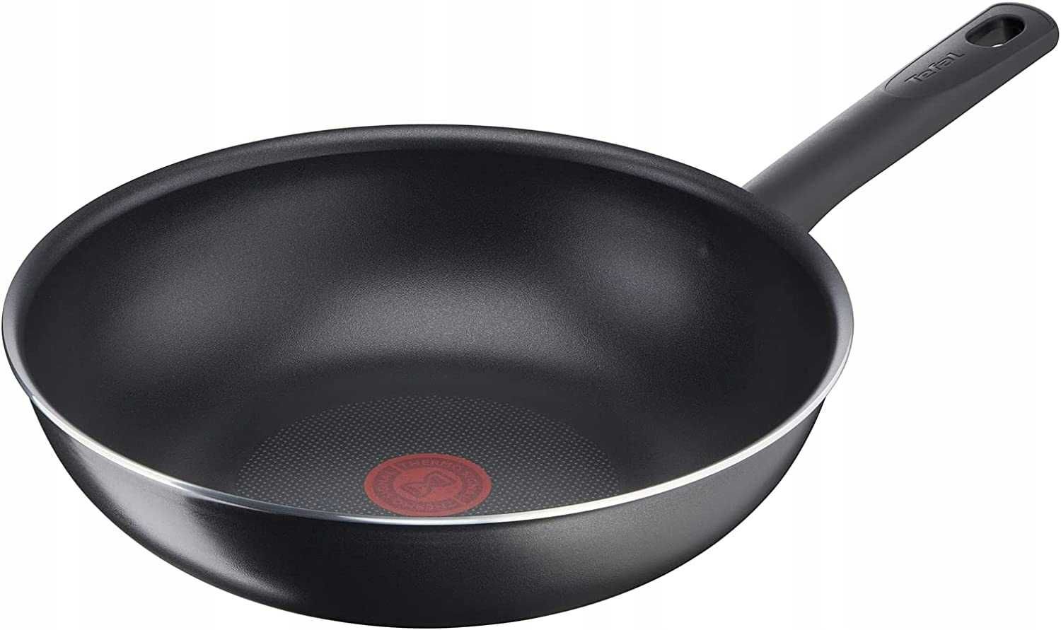 Duża głęboka patelnia Tefal 28 cm aluminiowa WOK