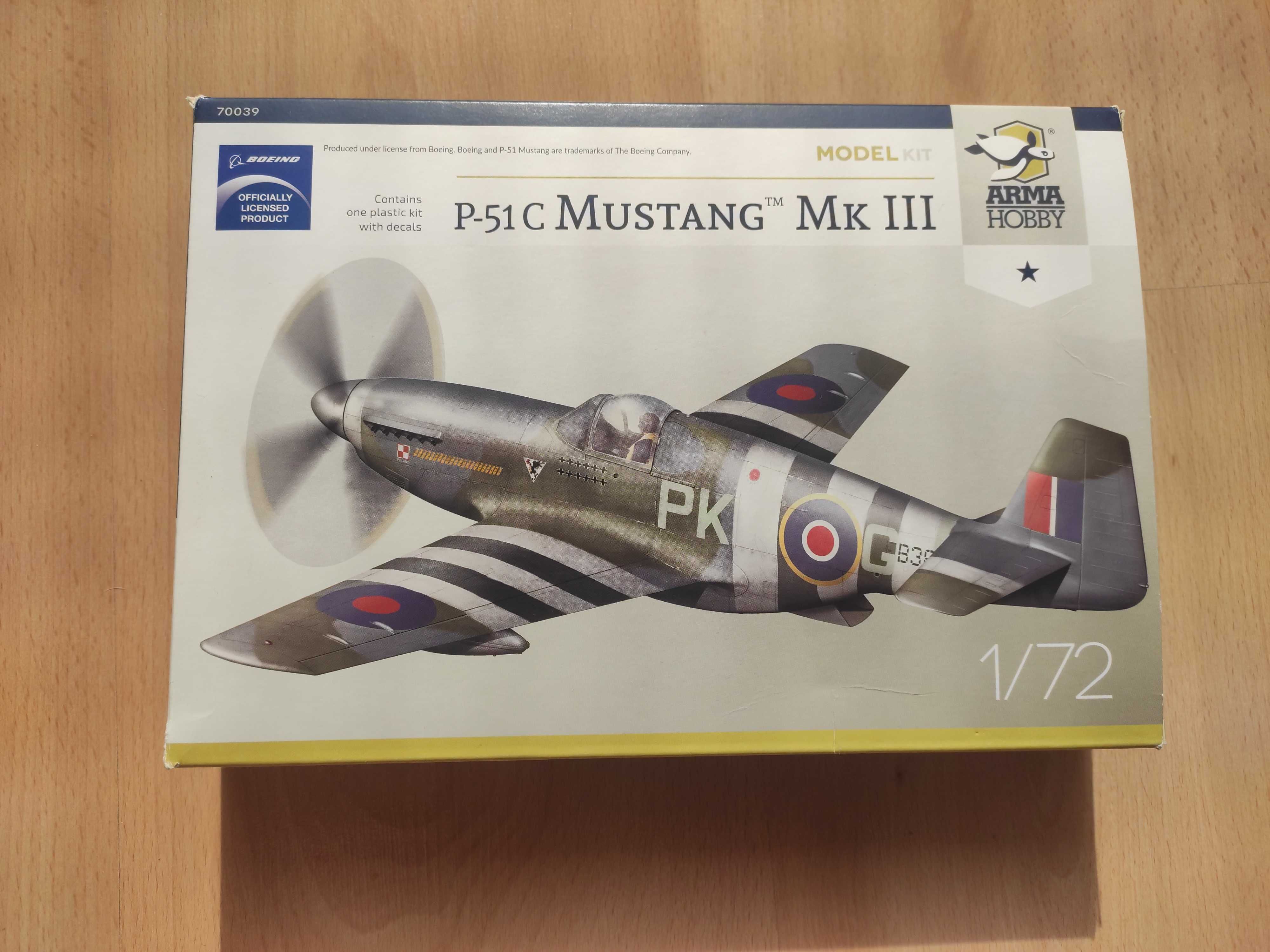 Model do sklejania Arma Hobby - P-51C Mustang Mk III - skala 1/72