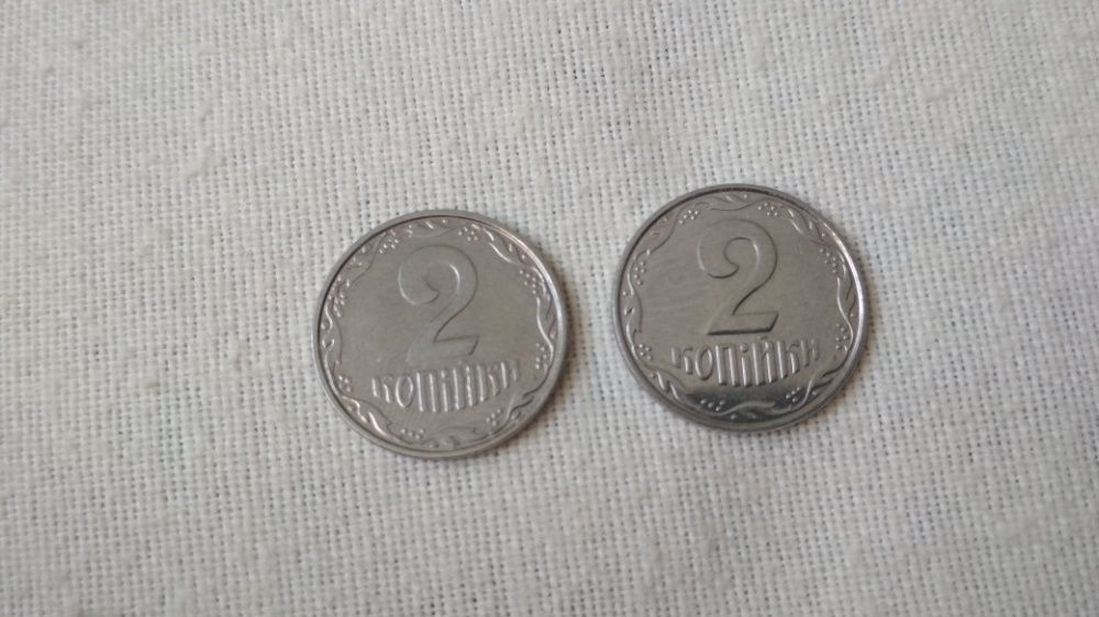 Монета 2 копейки 2007. БРАК. Двойной кант.