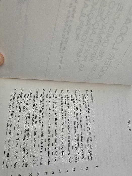 Poder Local: Política de Unidade; Informação às Populações;...