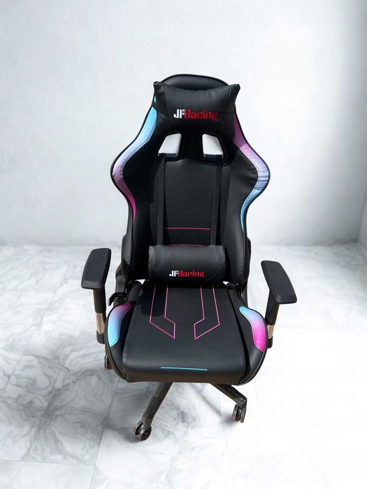 Fotele Gamingowe, Obrotowy, Oświetlenie, regulowane, różne kolory