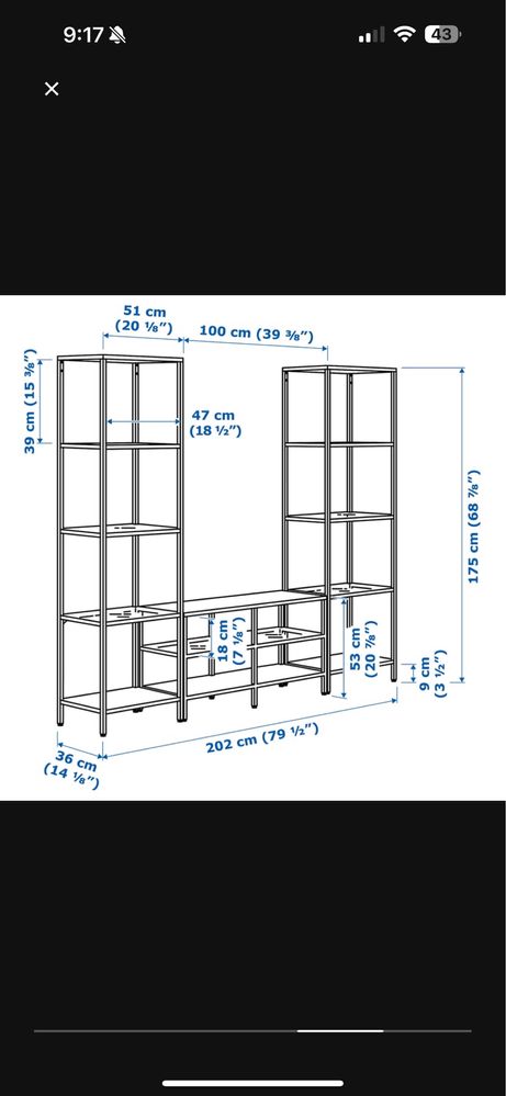 Szafka pod TV VITTSJÖ Ikea