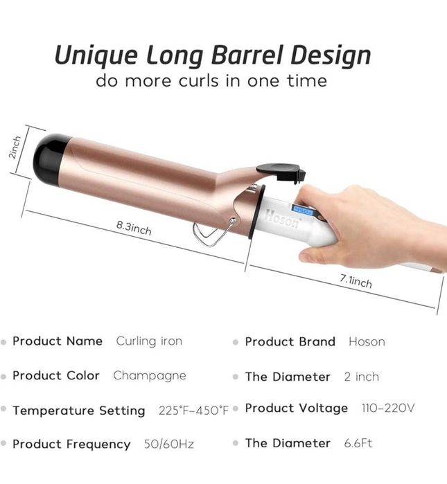 Плойка для волосся Hoson з керамічним турмаліновим покриттям