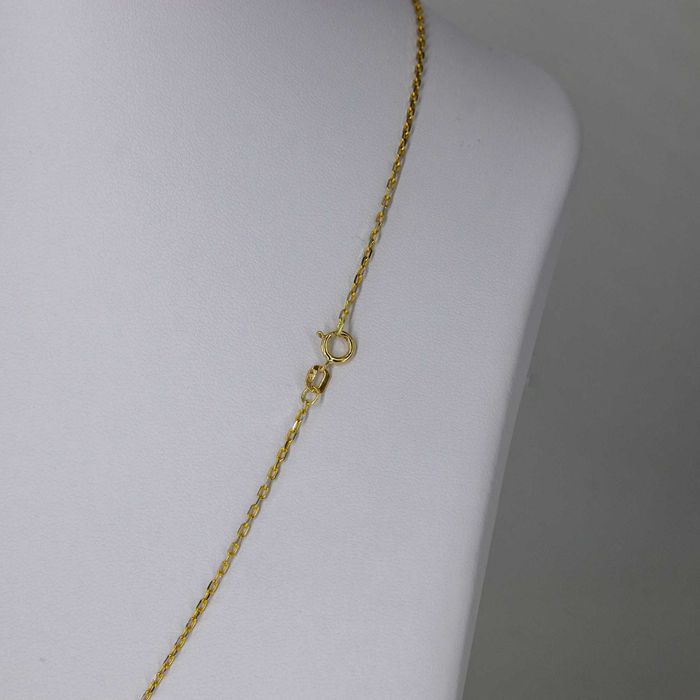 Złoty łańcuszek 585 2,26g 50cm Ankier diamentowany Nowy WYSYŁKA GRATIS