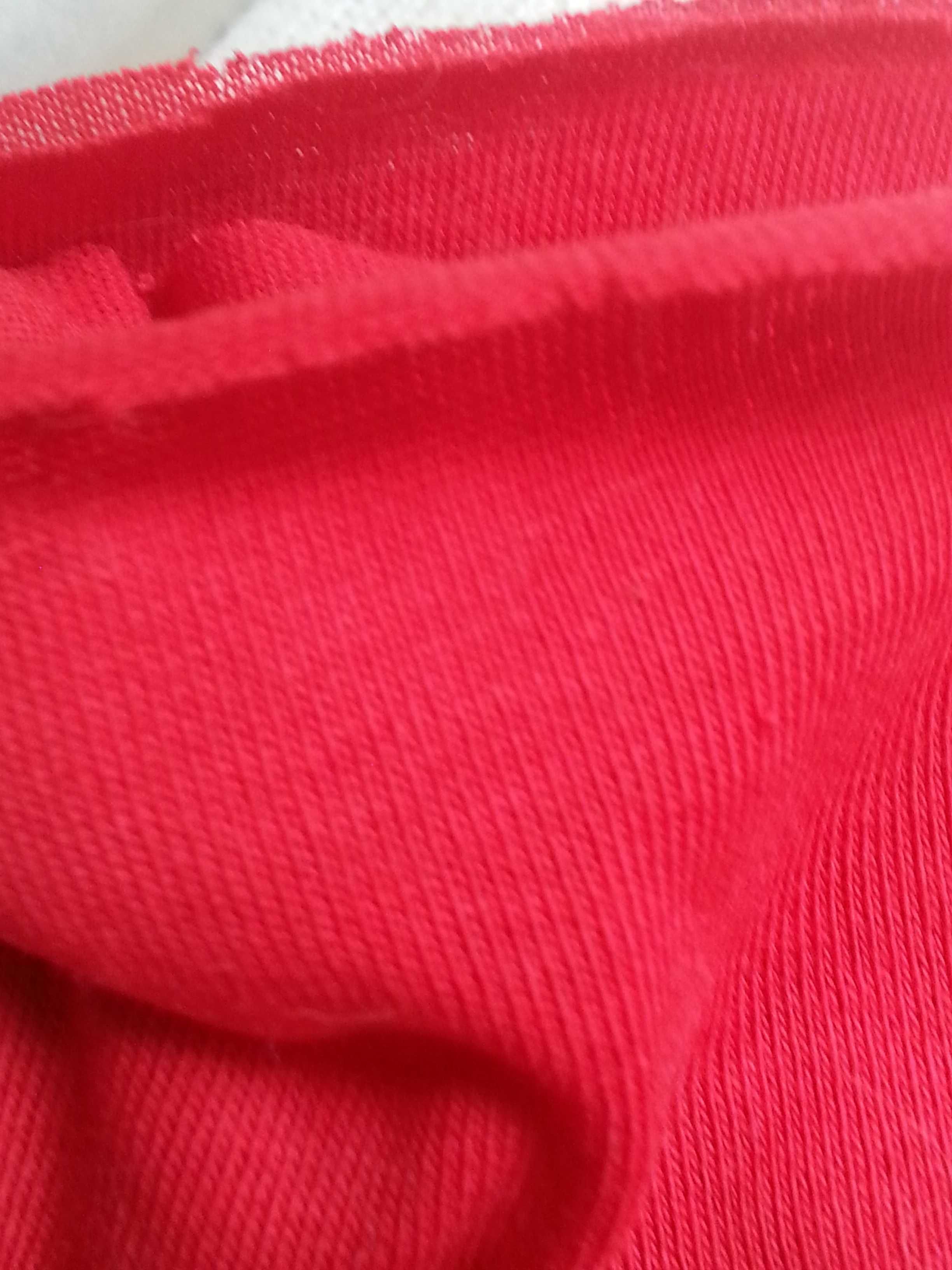Tkanina czerwona, bawełna, szer. 172 cm