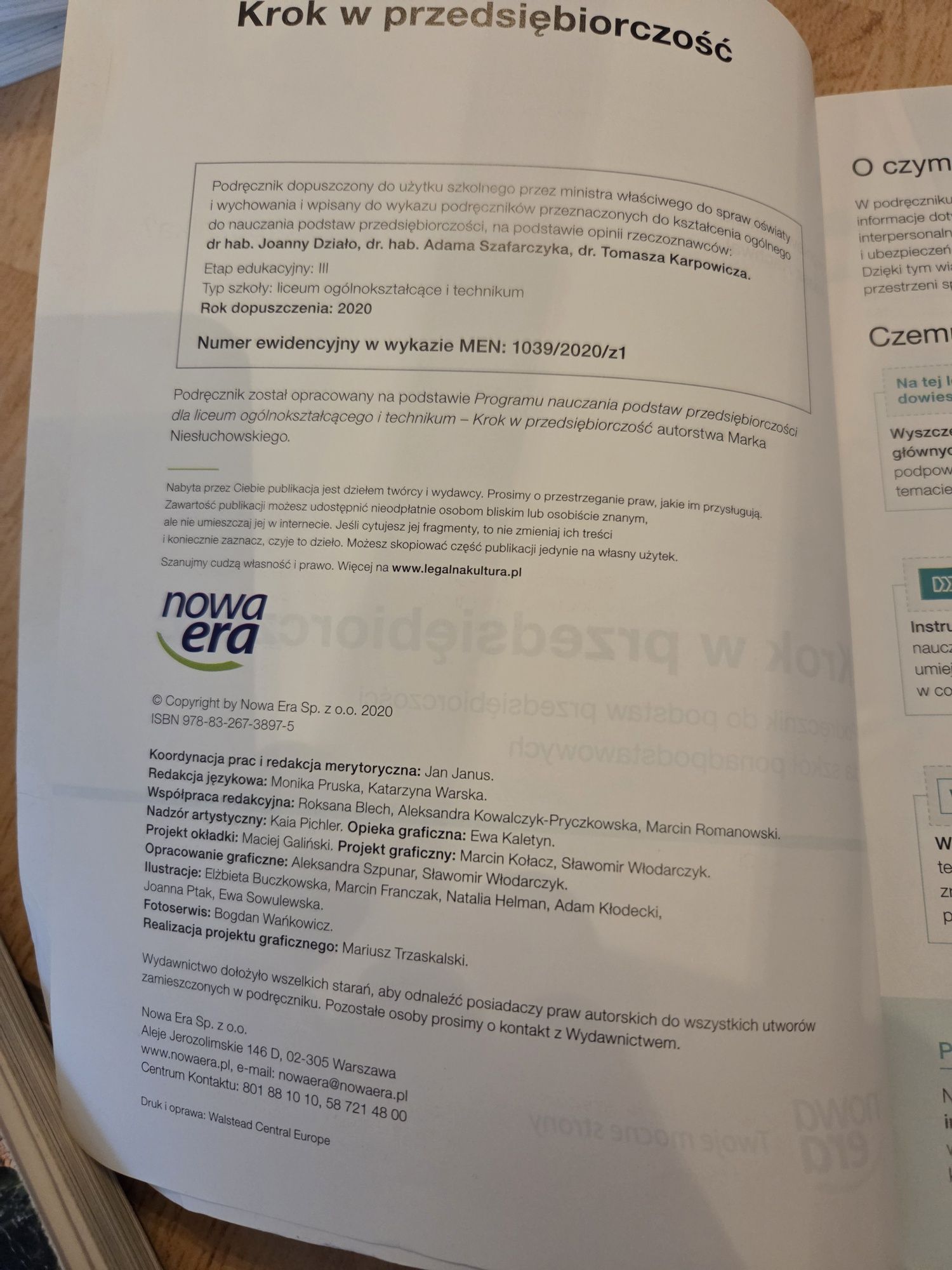 Krok w przedsiębiorczość Nowa Era