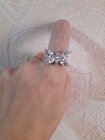 925 серебро серебряное кольцо бабочка