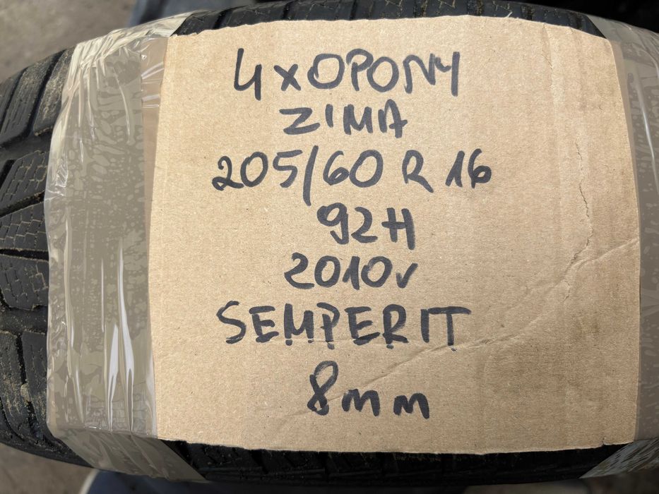 4x opony ZIMOWE 205/60R16 92H 2010r SEMPERIT 7mm
