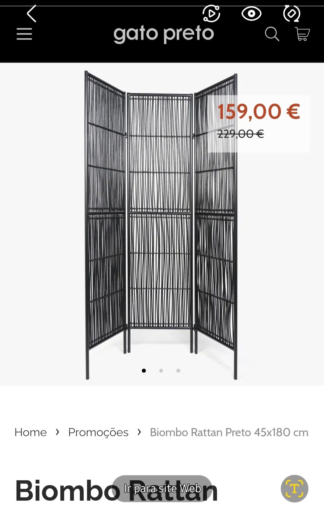 Biombo loja Gato Preto