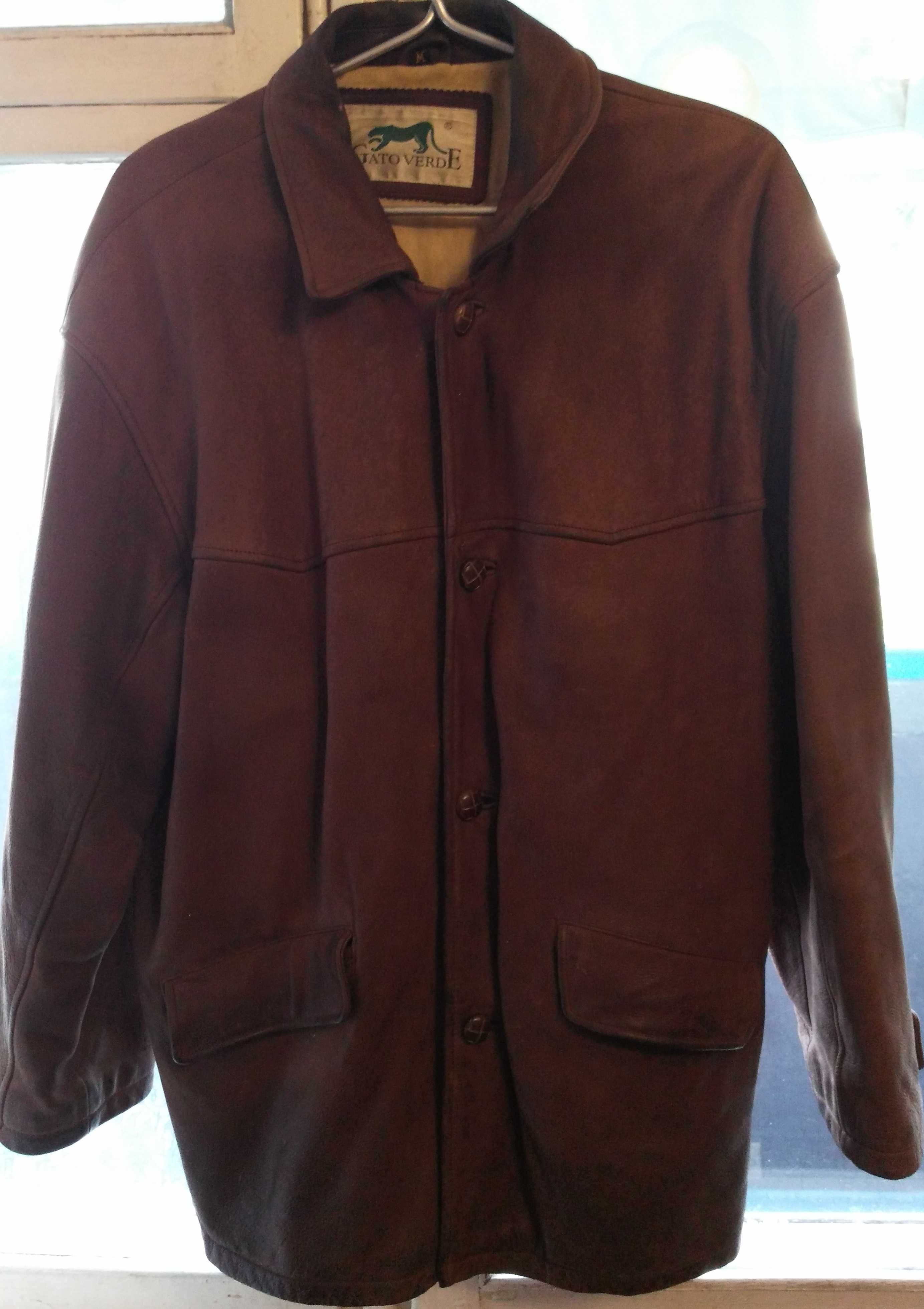 Куртка муж. Gato Verde (Italy) р. 48-50 натур. кожа защ. дождь и ветер