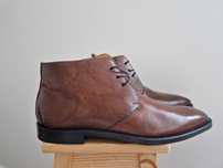 Nowe garniturowe buty męskie Puccini skórzane, rozmiar 45