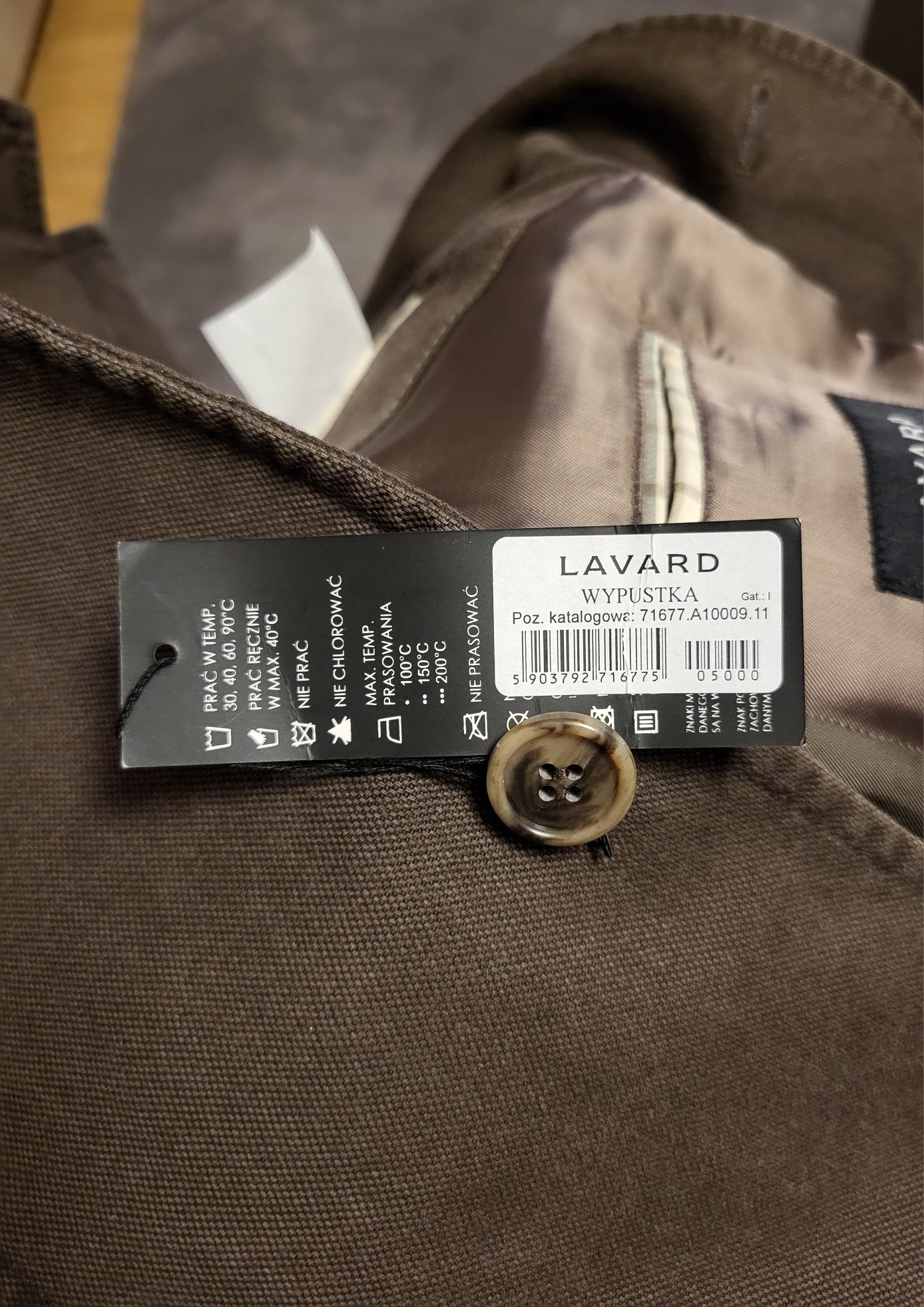 Nowa męska brązowa marynarka Lavard