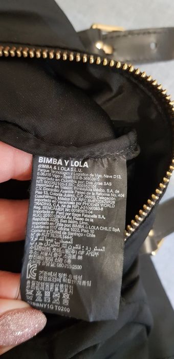 Bimba Y Lola czarna torebka z materiału