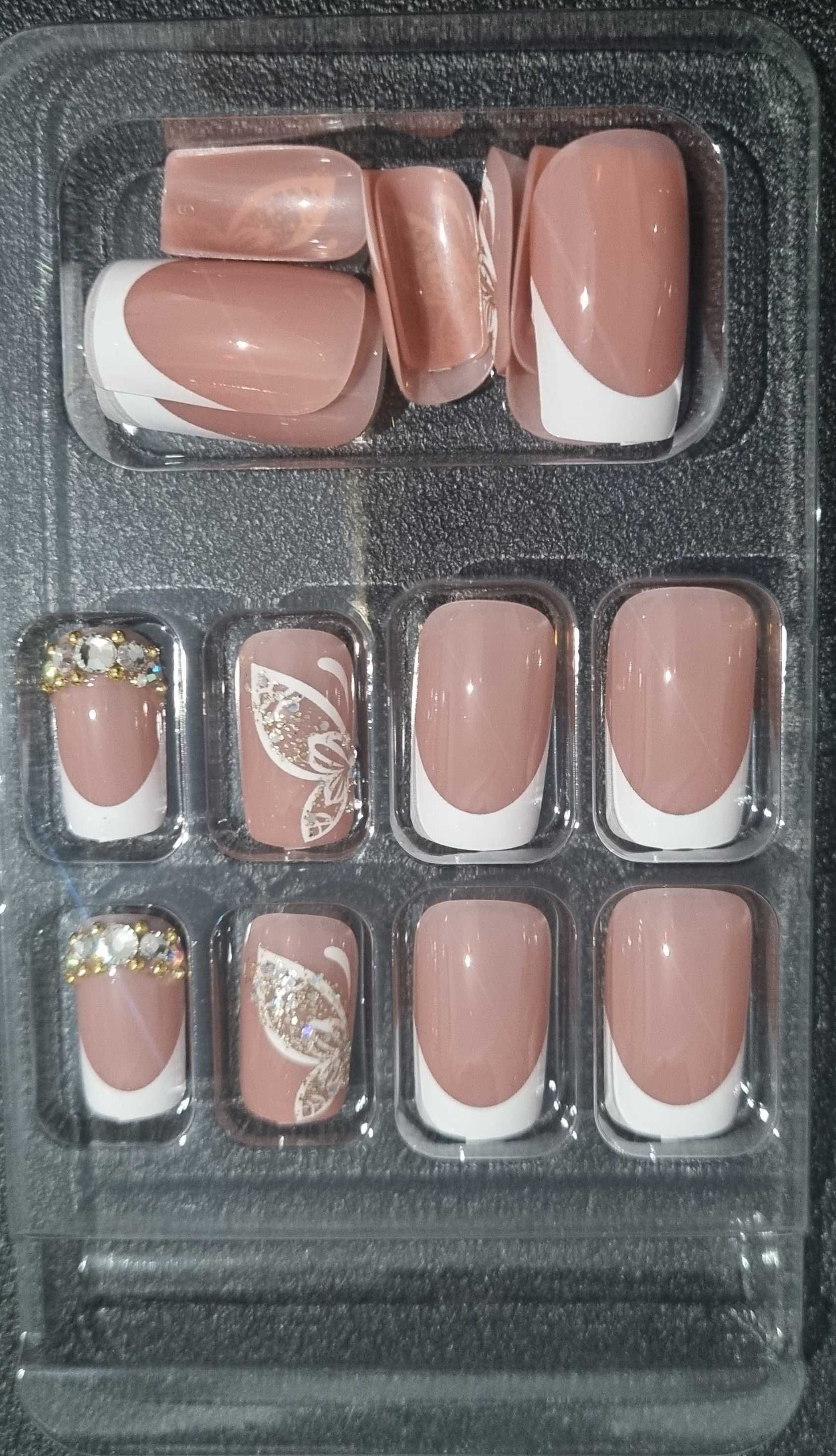 Conjunto de unhas postiças/falsas reutilizáveis - NOVAS